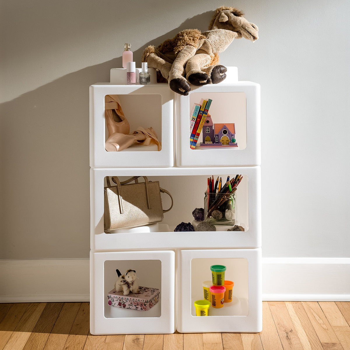 Contemporary Builders Stackable Storage Cubes