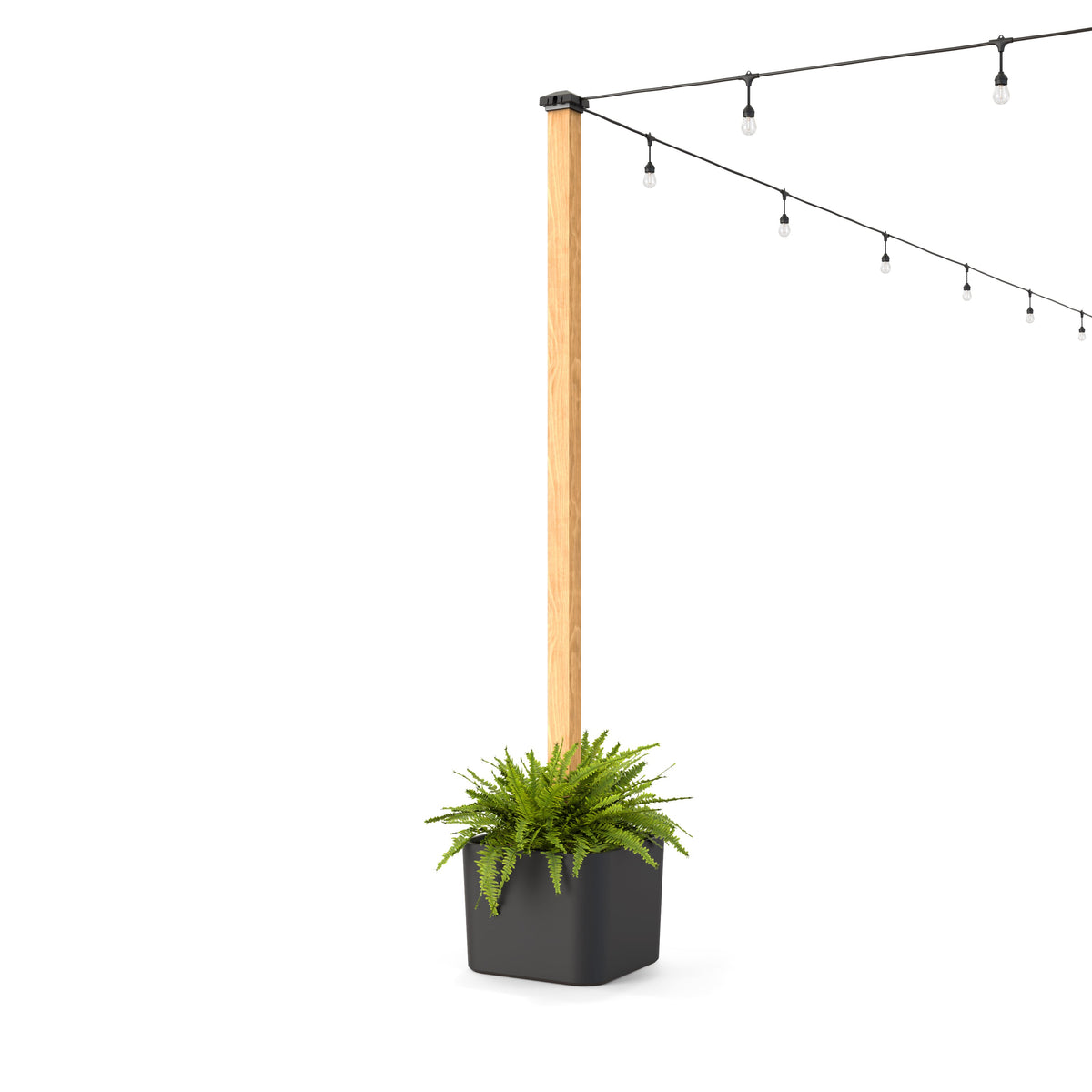 Firefly String Light Pole Stand with Planter (2pk)