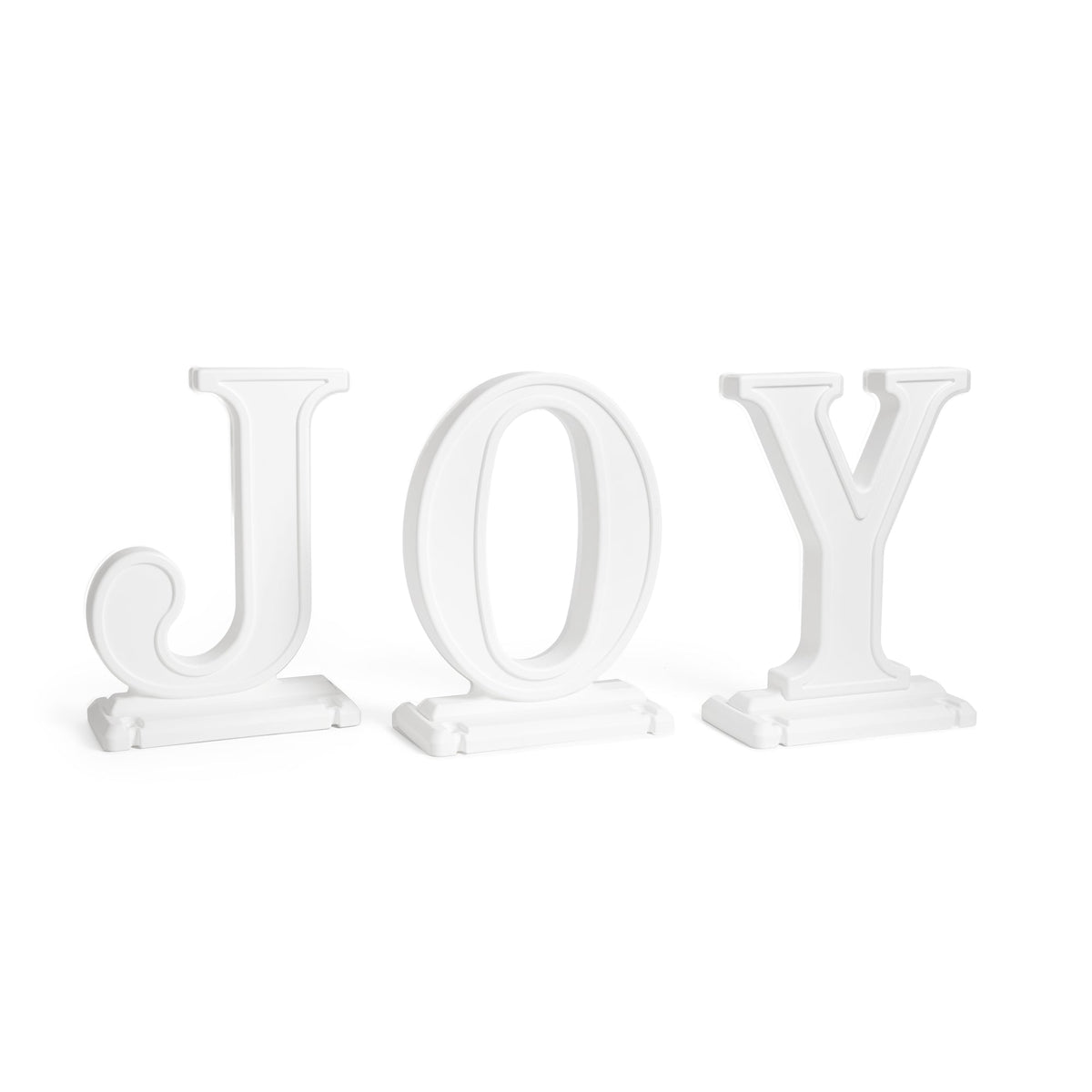 Large Outdoor 3-Piece Christmas JOY Letters Decoration - White